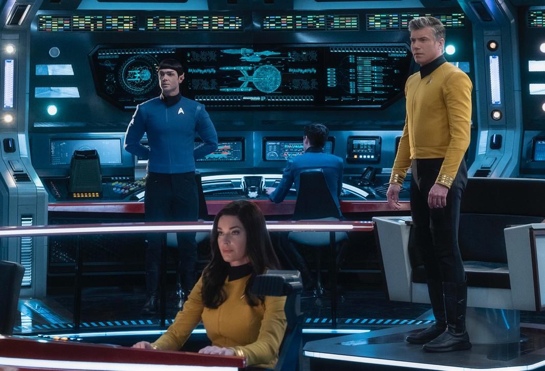 Pike, Spock, and Number One from Star Trek: Discovery and Star Trek: Strange New Worlds
